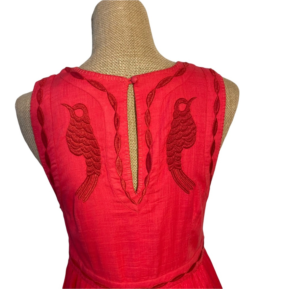 Free People birds of a feather embroidered mini dress size 6 - Picture 6 of 14